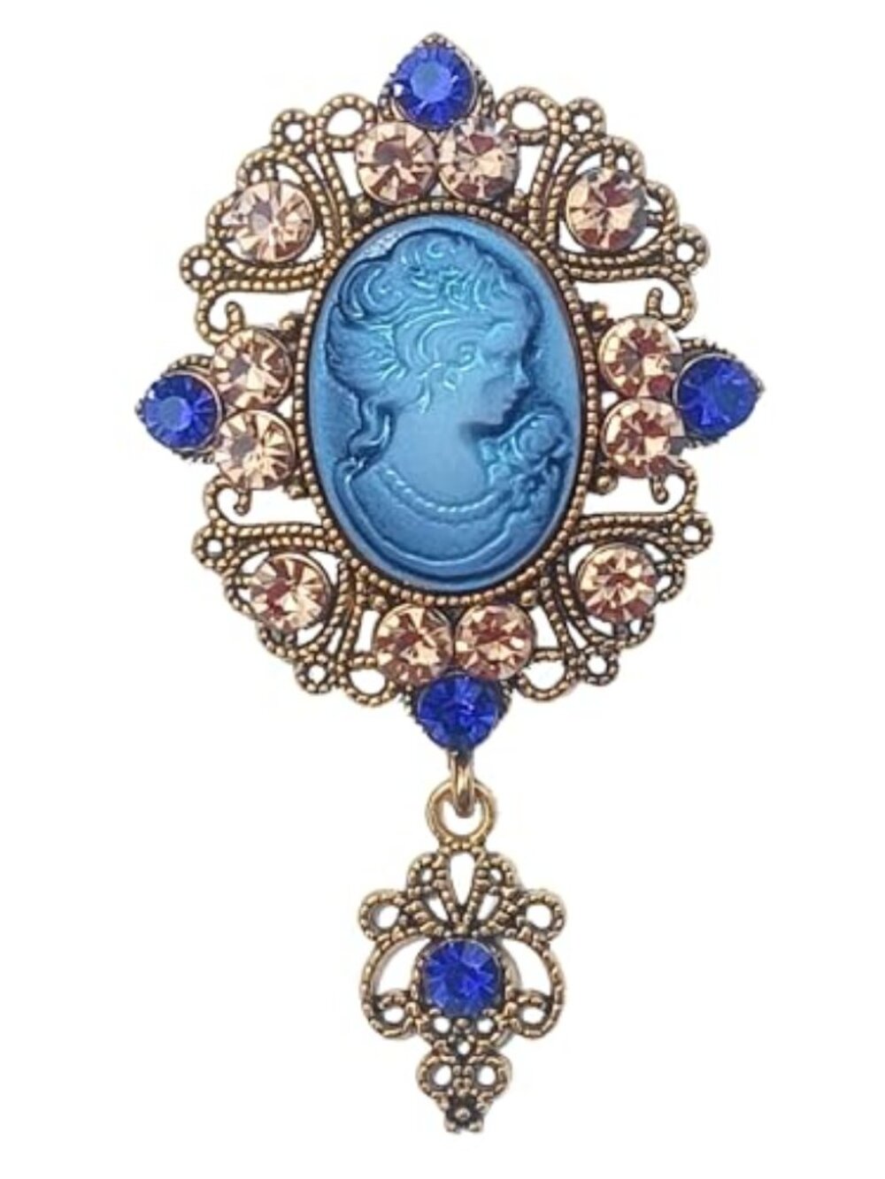Victorian Cameo Brooch Pin for Women Vintage Elegant Beauty Portrait Lady